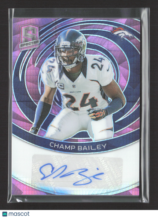 2023 Panini Spectra Prizm Champ Bailey #SIG-CBA Pink 10/15 Auto