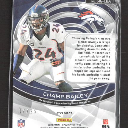 2023 Panini Spectra Prizm Champ Bailey #SIG-CBA /25 Auto