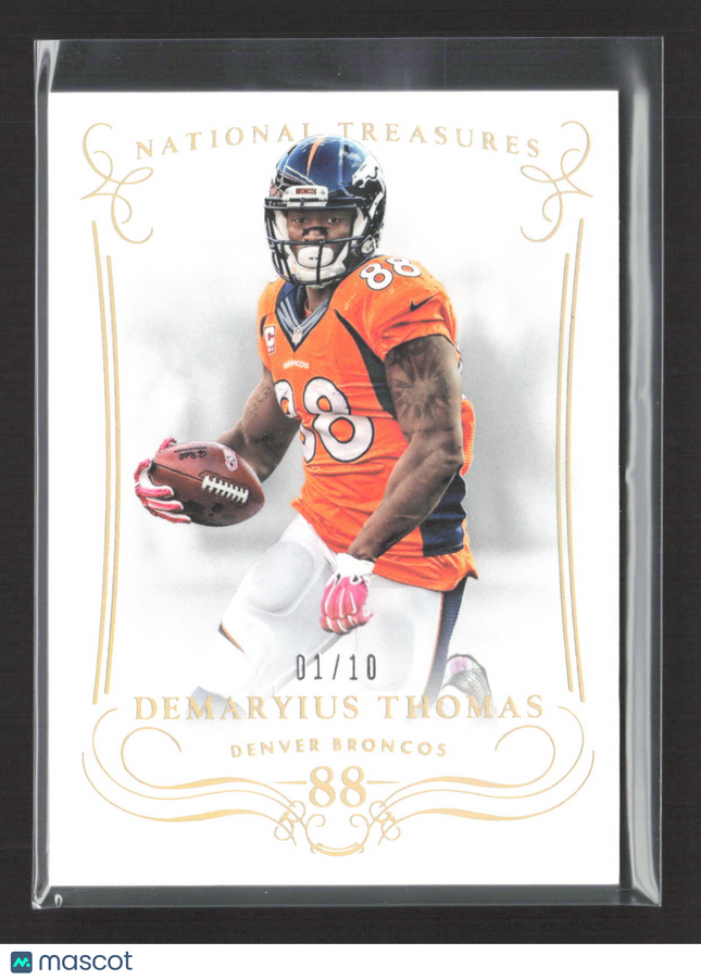 2015 Panini National Treasures Demaryius Thomas #90 01/10 Gold