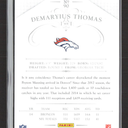 2015 Panini National Treasures Demaryius Thomas #90 01/10 Gold