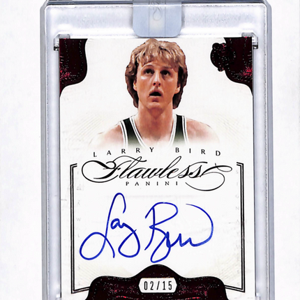 2012 Panini Flawless Larry Bird #46 02/15 Ruby Auto