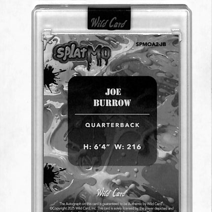 2025 Wild Card Splat Mo Joe Burrow #SPMOA2-JB Auto 1/1