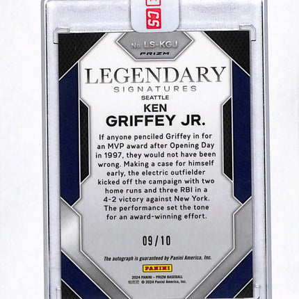 2024 Panini Prizm Baseball Legendary Ken Griffey Jr. #LS-KGJ Gold 09/10 Auto