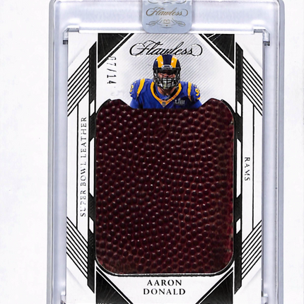 2025 Panini Flawless Aaron Donald #SBLIII-AD 07/14 Super Bowl Leather Game Used
