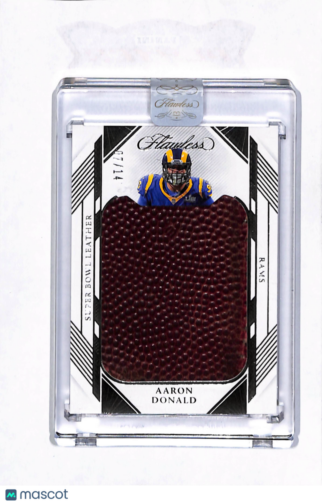 2025 Panini Flawless Aaron Donald #SBLIII-AD 07/14 Super Bowl Leather Game Used