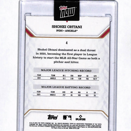 2025 Topps Now Shohei Ohtani #4 Blue /35
