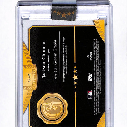2025 Topps Five Star Golden Graphs Jackson Chourio #GG-JC Auto /20