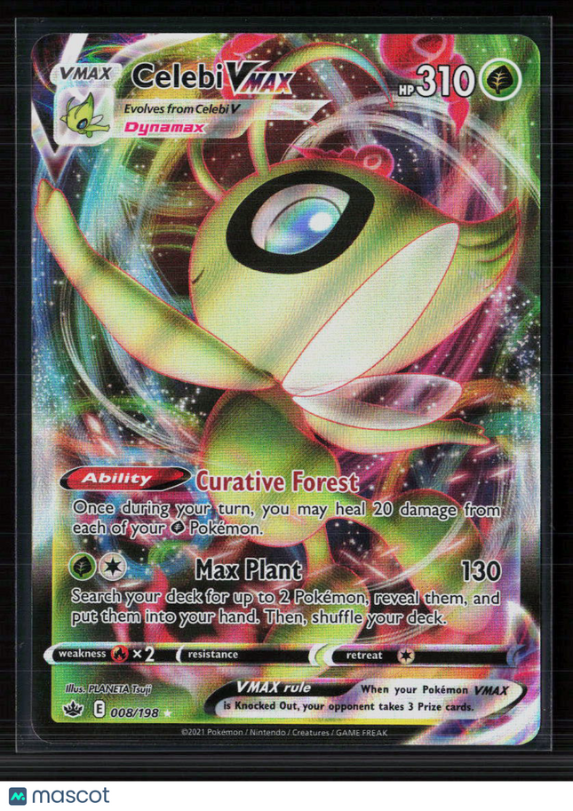 Pokemon 2021 Chilling Reign Celebi VMAX #8/198