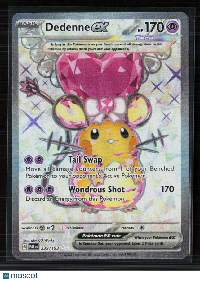 Pokemon 2023 Paldea Evolved Dedenne EX SAR #239/193