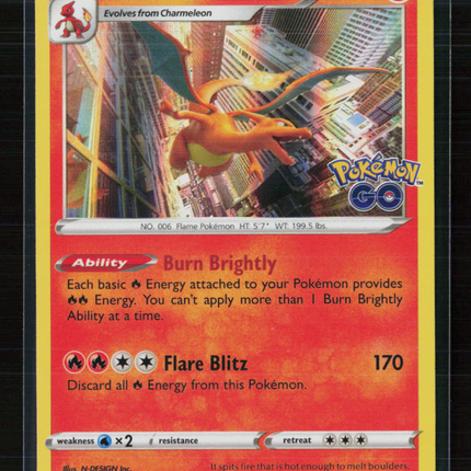 Pokemon 2022 GO Charizard #10/78