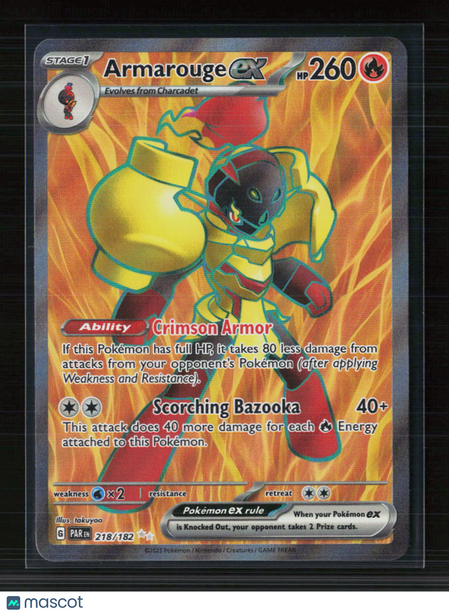 Pokemon 2023 Paradox Rift Armarouge EX FA #218/182