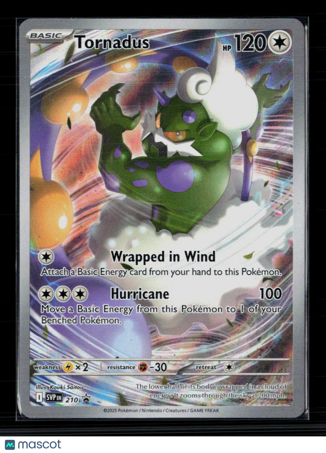 Pokemon 2025 Scarlet & Violet Black Bolt Tornadus #SVP EN 210