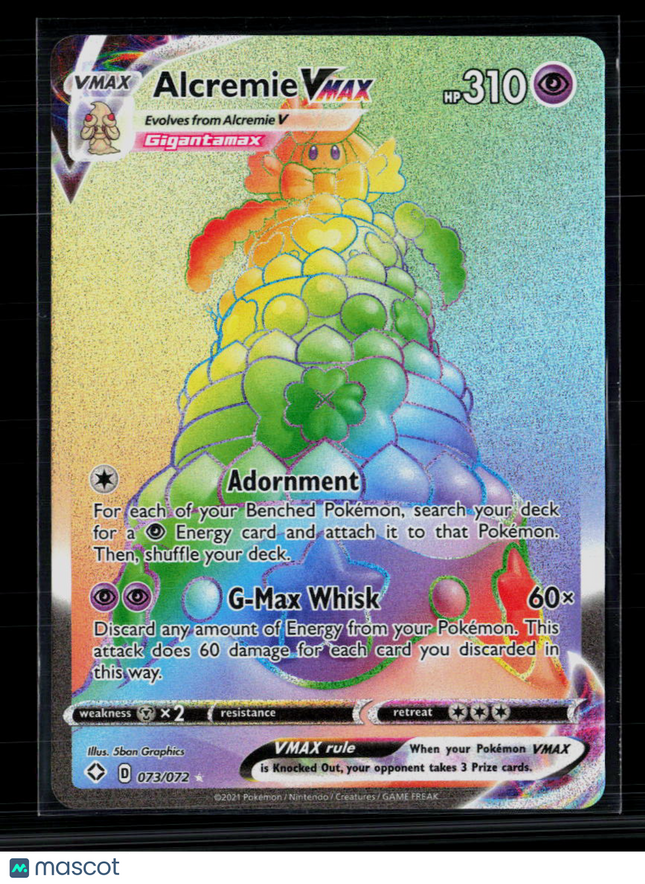 Pokemon 2021 Shining Fates Alcremie VMAX HR #73/72