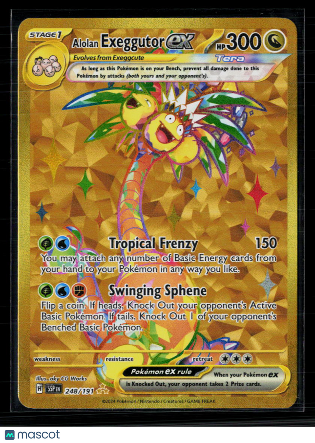 Pokemon 2024 Surging Sparks Alolan Exeggutor EX HR #248/191