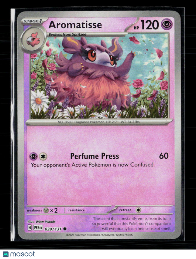 Pokemon 2025 Scarlet & Violet Journey Together Aromatisse #39/131 Masterball