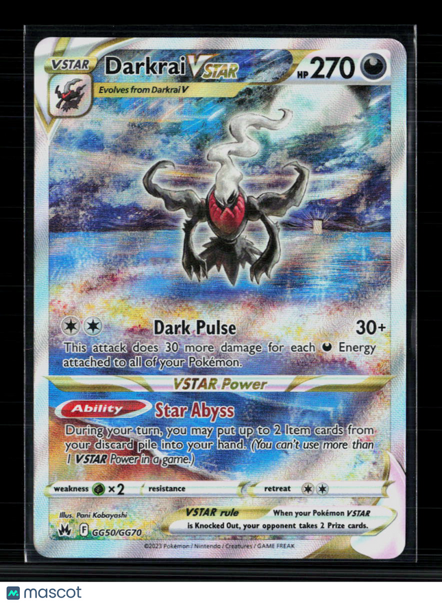 Pokemon 2023 Crown Zenith Darkrai VSTAR SAR #GG50/GG70