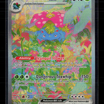 Pokemon 2023 Scarlet & Violet 151 Venusaur EX SAR #198/165