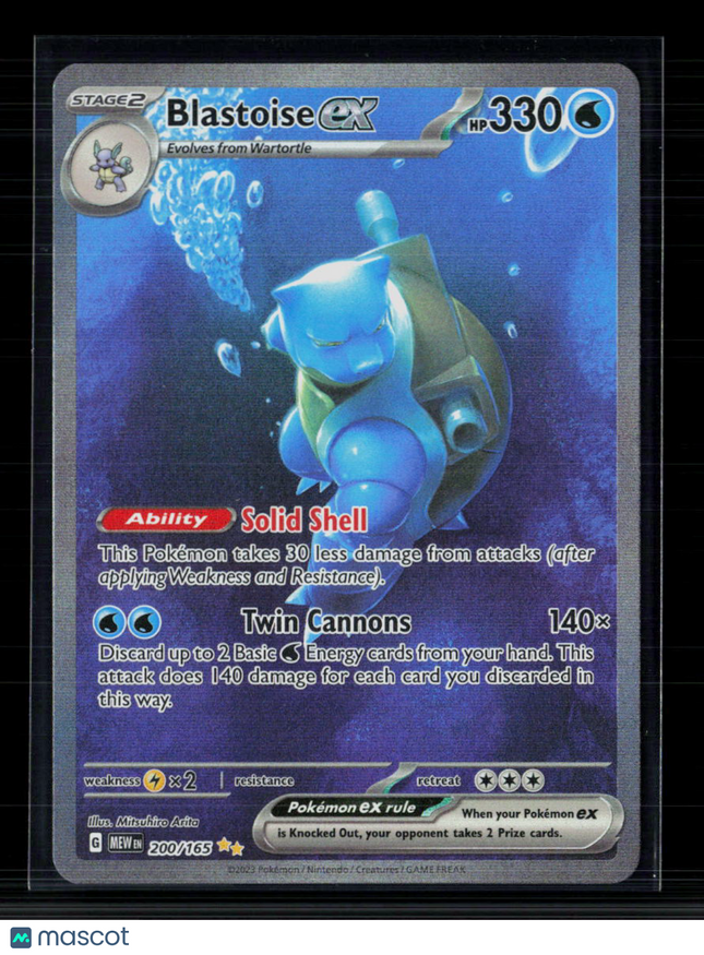 Pokemon 2023 Scarlet & Violet 151 Blastoise EX SAR #200/165