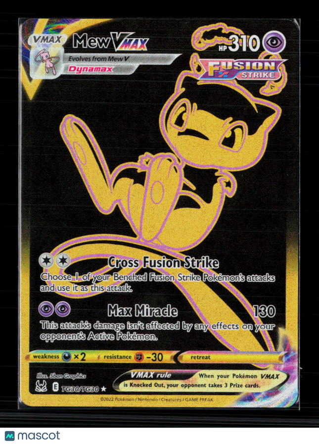 Pokemon 2022 Lost Origin Mew VMAX CSR #TG30/TG30