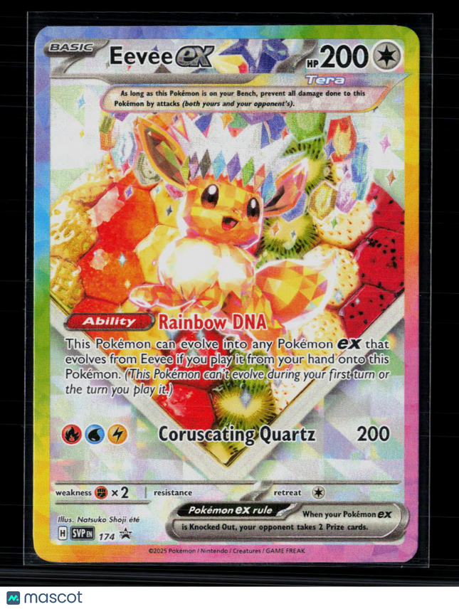 Pokemon 2025 Scarlet & Violet Prismatic Evolutions Eevee EX #SVP EN 174