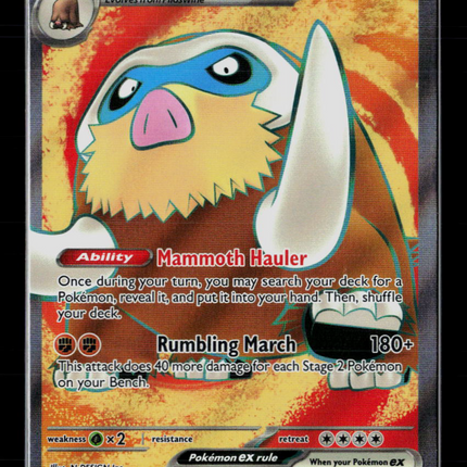 Pokemon 2025 Scarlet & Violet Journey Together Mamoswine EX SAR #174/159