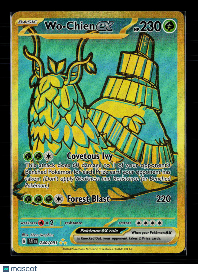 Pokemon 2024 Paldean Fates Wo-Chien EX HR #240/91