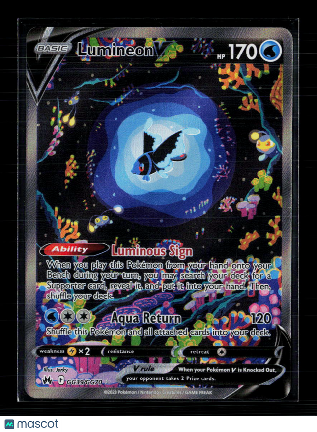 Pokemon 2023 Crown Zenith Lumineon V SAR #GG39/GG70