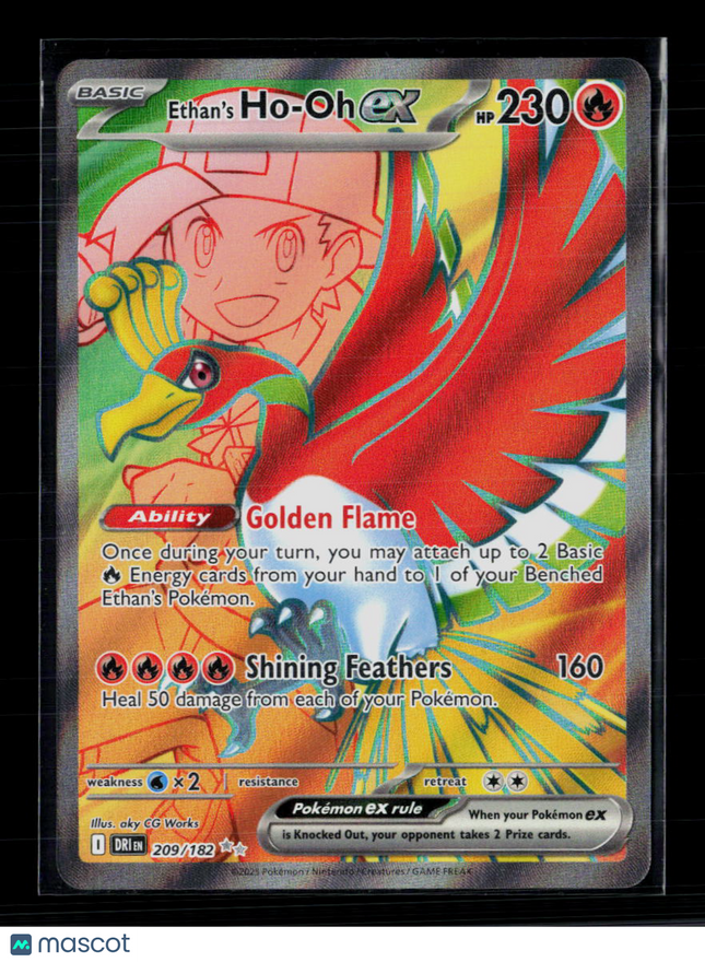 Pokemon 2025 Scarlet & Violet Journey Together Ethan's Ho-Oh EX SAR #209/182