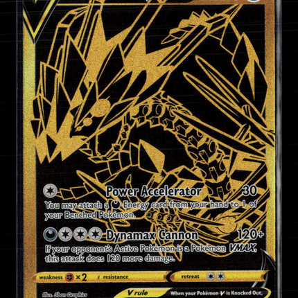 Pokemon 2021 Shining Fates Eternatus V Gold UR #SV121/SV122