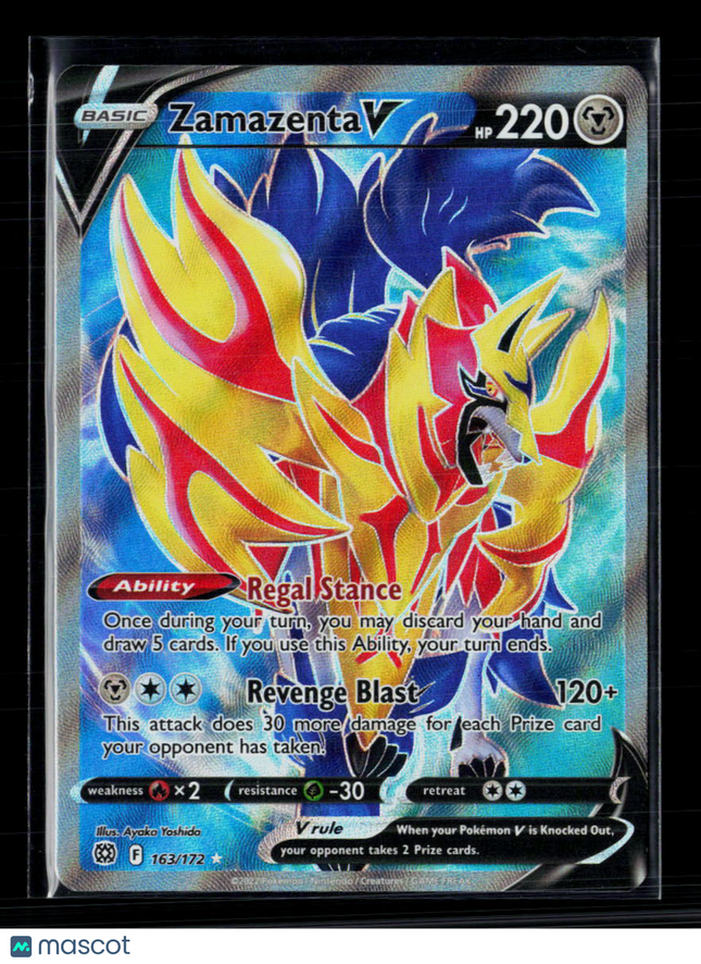 Pokemon 2022 Brilliant Stars Zamazenta V FA #163/172