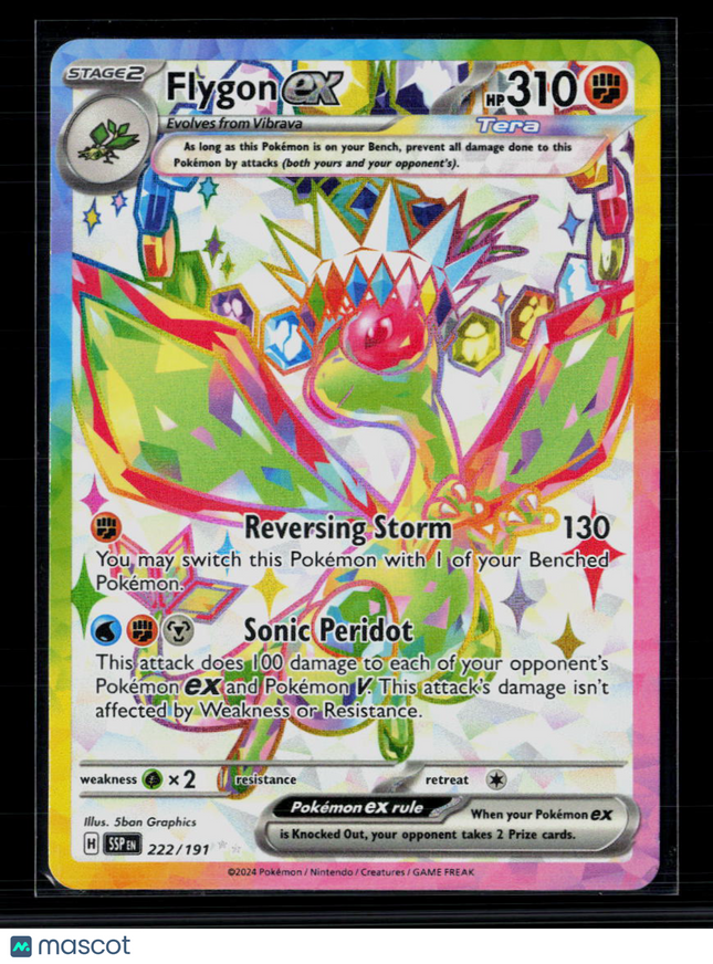 Pokemon 2024 Surging Sparks Flygon EX SAR #222/191