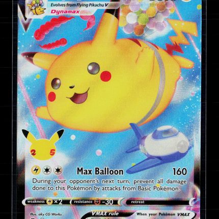 Pokemon 2021 Celebrations Flying Pikachu VMAX #7/25