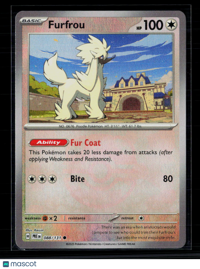 Pokemon 2025 Journey Together Furfrou #88/131 Masterball