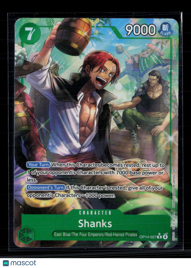 One Piece Shanks (Alternate Art) The Azure Sea's Seven R • OP14-027 Foil
