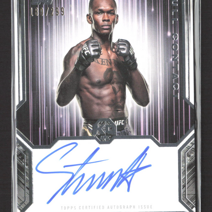 2025 Topps Knockout UFC Full Contact Israel Adesanya #FC-IA Purple 180/299 Auto
