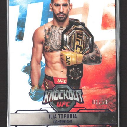 2025 Topps UFC Knockout Ilia Topuria #69 06/50