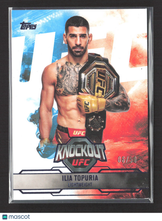 2025 Topps UFC Knockout Ilia Topuria #69 06/50