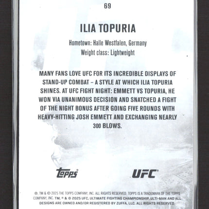 2025 Topps UFC Knockout Ilia Topuria #69 06/50