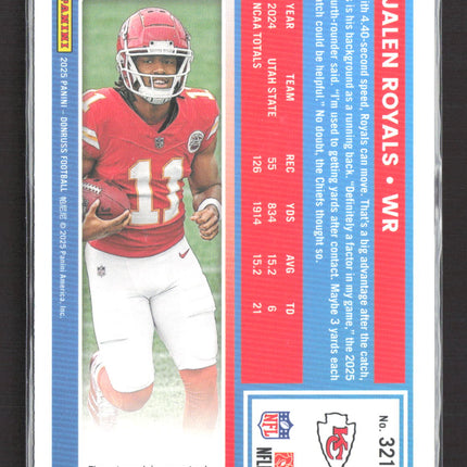 2025 Panini Donruss Jalen Royals #321 013/150 Blue Auto