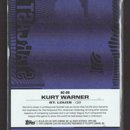 2025 Topps Signature Class Starcast Kurt Warner #SC-25 058/100