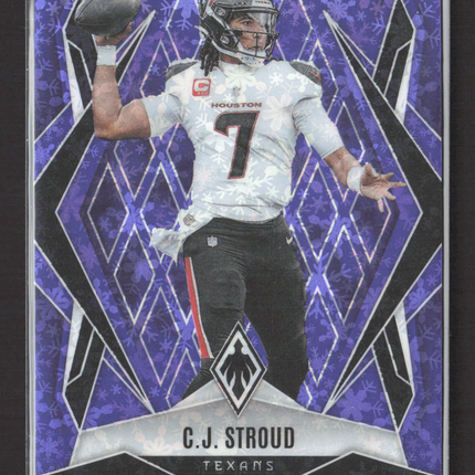 2025 Panini Phoenix Football C.J. Stroud #136 Purple Snowflake 061/249