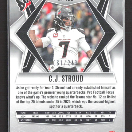 2025 Panini Phoenix Football C.J. Stroud #136 Purple Snowflake 061/249