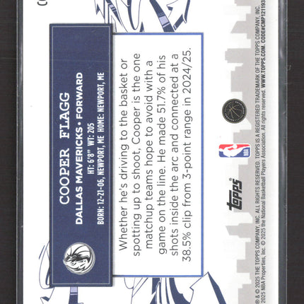 2025 Topps Clutch City Prospects Cooper Flagg #CC-1 RC
