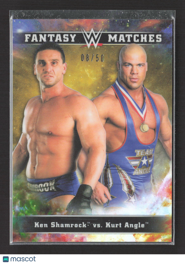 2020 Topps WWE Fantasy Matches Kurt Angle Ken Shamrock #FM-14 08/50