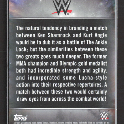 2020 Topps WWE Fantasy Matches Kurt Angle Ken Shamrock #FM-14 08/50