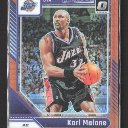 2025 Panini Donruss Optic Prizm Karl Malone #229 Orange /299