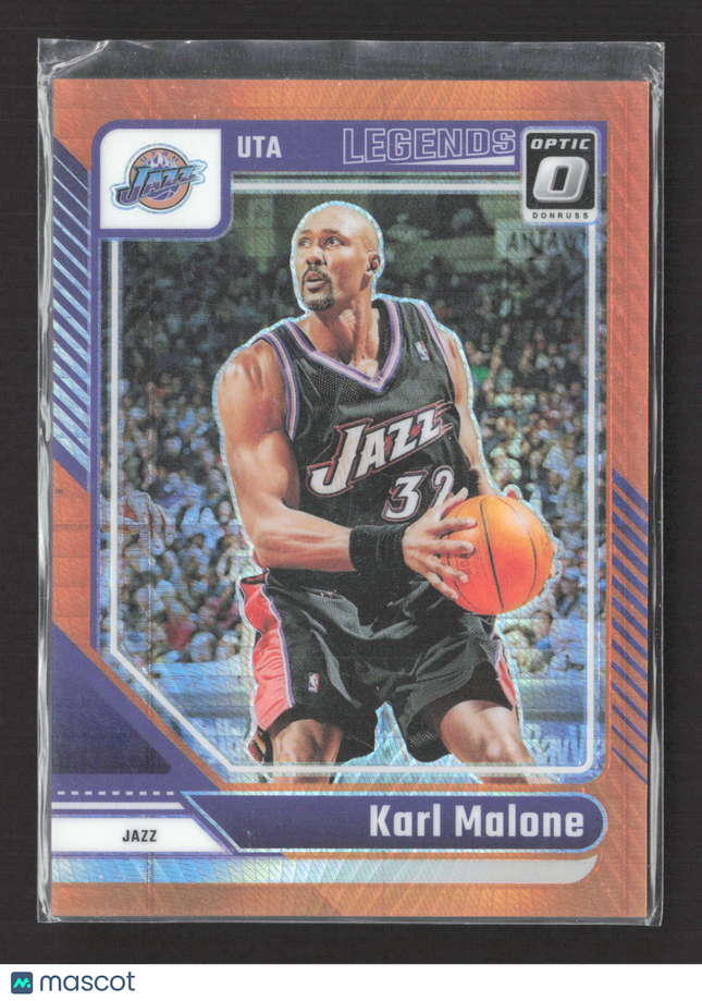 2025 Panini Donruss Optic Prizm Karl Malone #229 Orange /299