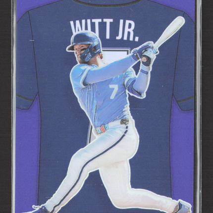 2025 Panini Prizm Crusade Baseball Numbers Bobby Witt Jr. #9 Purple 093/149