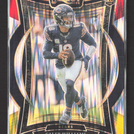 2025 Panini Select Prizm Concourse Caleb Williams #25 RC Red Yellow Shock