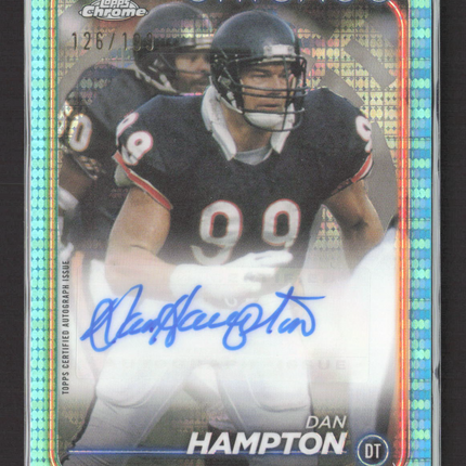2024 Topps Chrome Dan Hampton #BA-DH Aqua X-Fractor 126/199 Auto